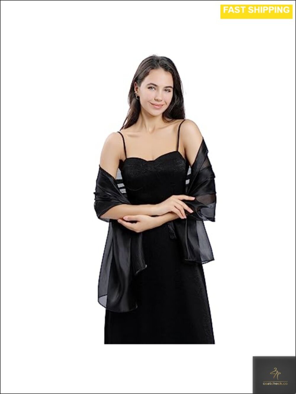 Silky Organza Shawl Wrap for Evening Dresses Bridesmaid Wedding Formal - Picture 4 of 6